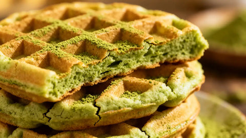 Matcha Waffles Recipe with Vegan and Belgian Variations
