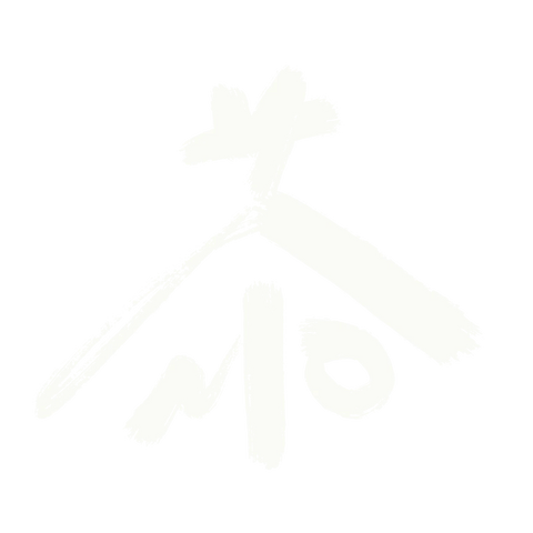 A minimalist Nio Shodo light beige brush-stroke style logo or emblem on a solid white background.