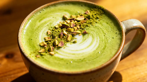 pistachio matcha latte