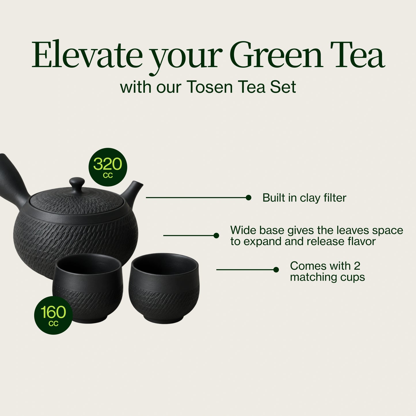 Tosen Kyusu Teapot Set